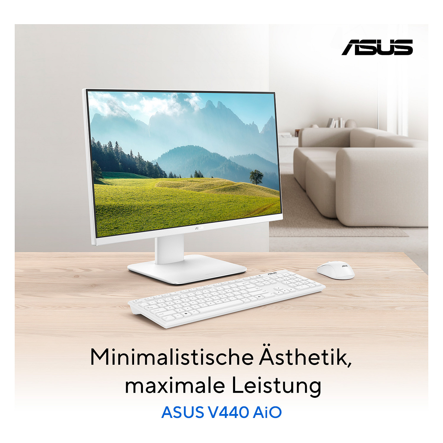 AIO ASUS V400 V440VAK-WPC952W / i3-1315U / 8GB DDR5 / 512GB / 23.8" Full HD IPS / Intel Graphics / Wireless Kb+Mouse - Bardhë - 10