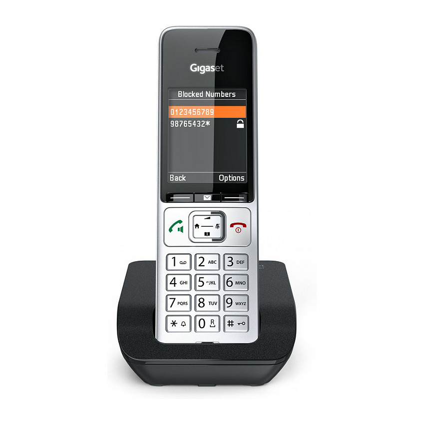 Telefon i thjeshtë Gigaset COMFORT 500 / 2.2" / DECT & Hands-Free - Zezë/Argjendtë - 8
