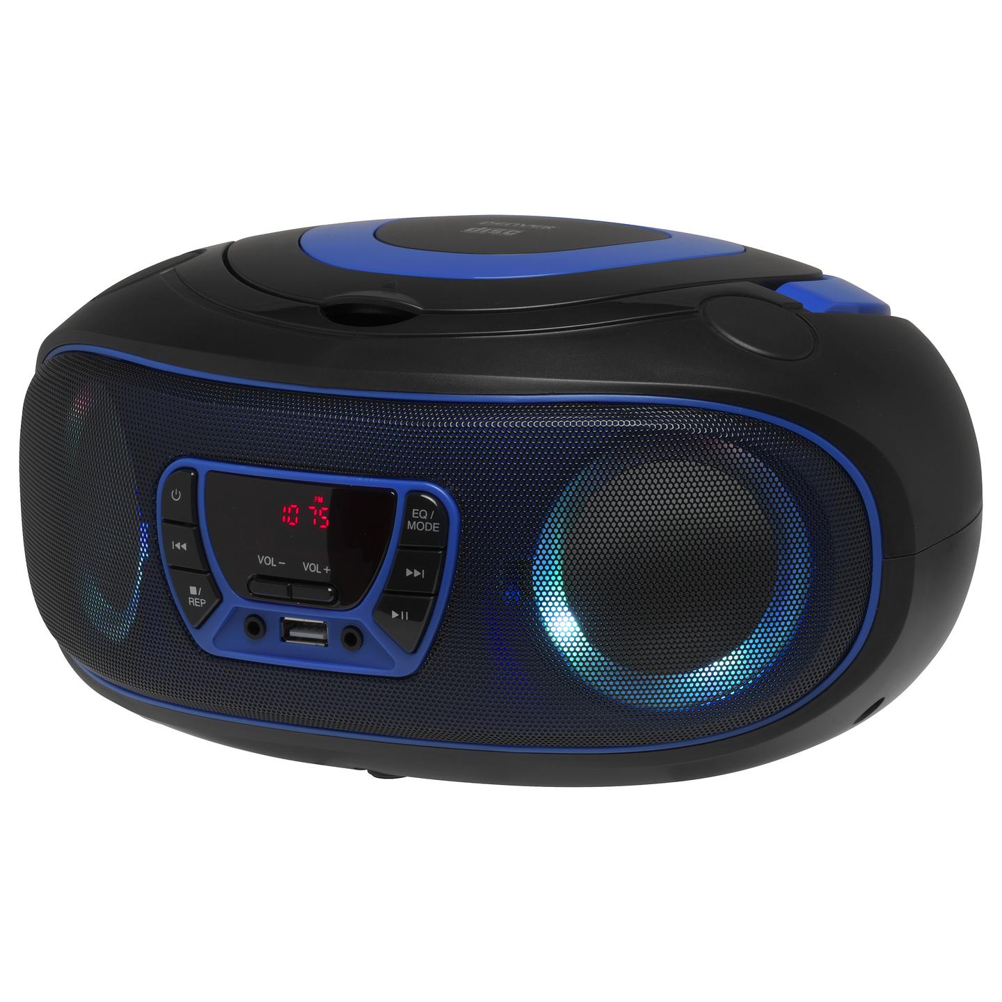 CD Player portativ Denver TCL-212BT, Bluetooth, FM, 4W, Jack 3.5 mm - Zezë dhe Blu - 5