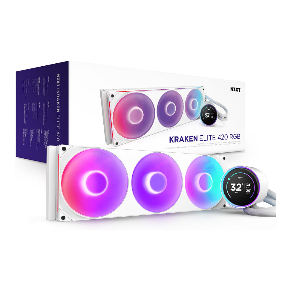 Ftohës për Procesor NZXT Kraken Elite 420 RGB / 420mm / AIO / RGB / LCD - Bardhë - 15