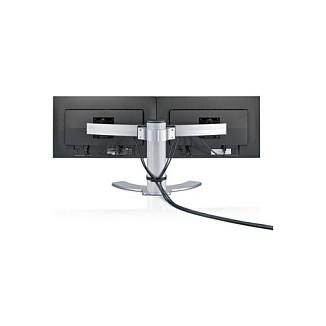 Mbajtëse për Monitor Fujitsu S26361-F2601-L750 / 2 Monitorë / 21.5"-27" / 11kg / Rregullim Lartësie - Argjend