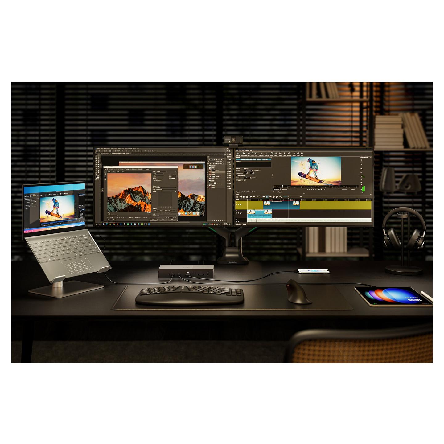 Docking Station Kensington SD5000T5 EQ, Thunderbolt 5, 3× Video, USB-A, USB-C, Gigabit Ethernet, SD, microSD, PD 140 W – Zezë, Gri - 13