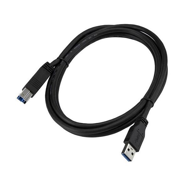 Kabllo USB StarTech.com USB3CAB2M, USB 3.0, USB-A Mashkull në USB-B Mashkull, 5Gbps, 2m - Zezë - 4