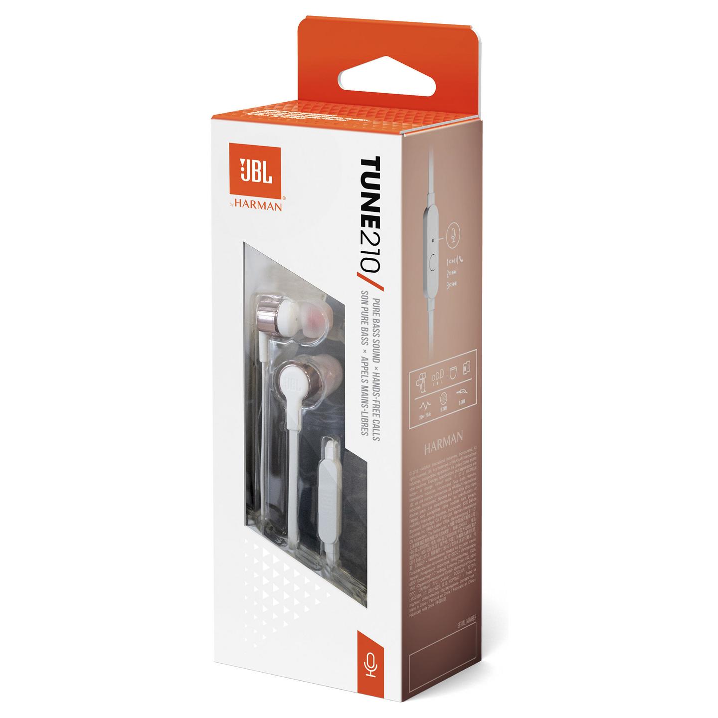 Kufje me kabllo JBL Tune 210 / 8.7mm / 3.5mm / Mikrofon / 1.21m - Rose Gold - 8