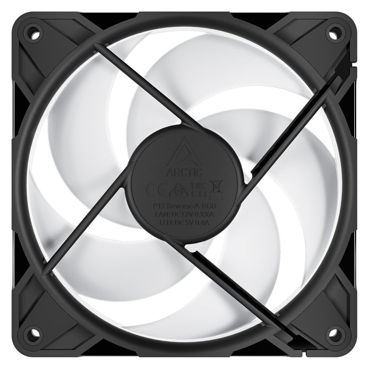 Ftohës për Kasë ARCTIC P12 Pro Reverse / 120mm / 500-3000 RPM / ARGB / PWM – Zezë - 6