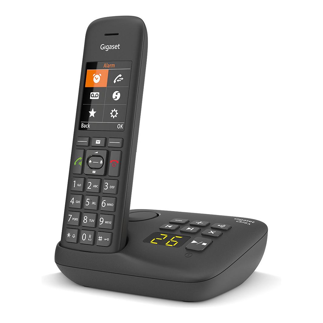 Telefon i Thjeshtë Gigaset C575A, DECT/GAP, 2.2" TFT, deri në 200 Kontakte, Hands-Free - Zezë - 3