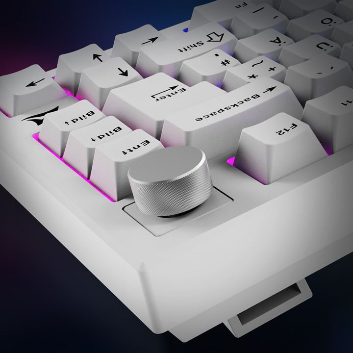 Tastierë Gaming Sharkoon SKILLER SGK55W / Wired & Wireless / QWERTZ / Mekanike / ARGB / 75% / Hot-Swap - Bardhë - 2