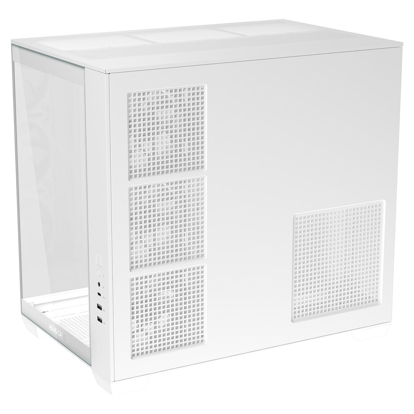 Kasë ASUS A32 Plus TG ARGB, Mid-Tower, ATX, Xham i Temperuar, 4x120mm ARGB, USB Type-C 10Gbps - Bardhë - 7