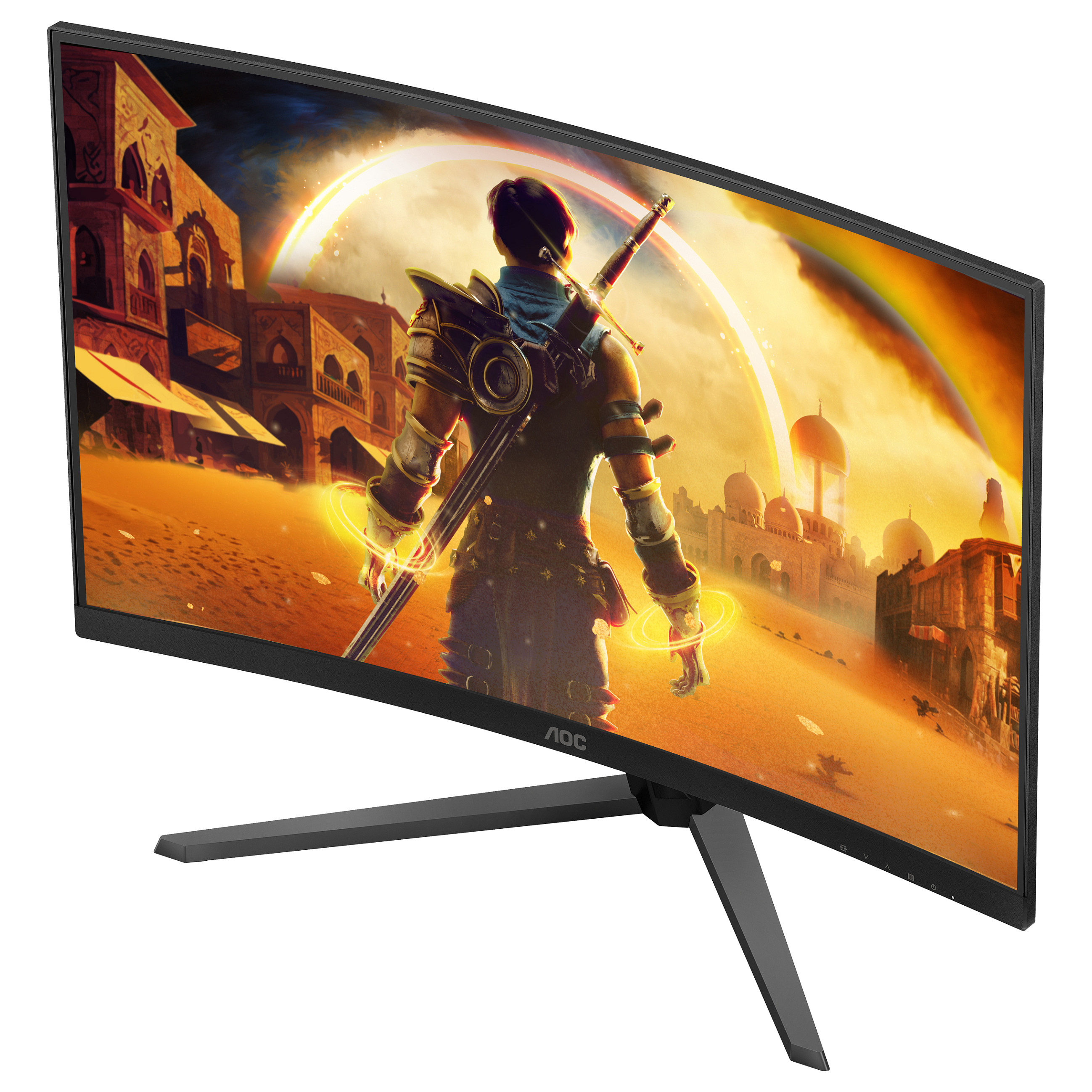 Monitor Gaming AOC G4 C32G42ZE / 31.5" / Full HD VA Curved / 240Hz / 4ms / HDMI+DP - Zezë/Kuqe - 6