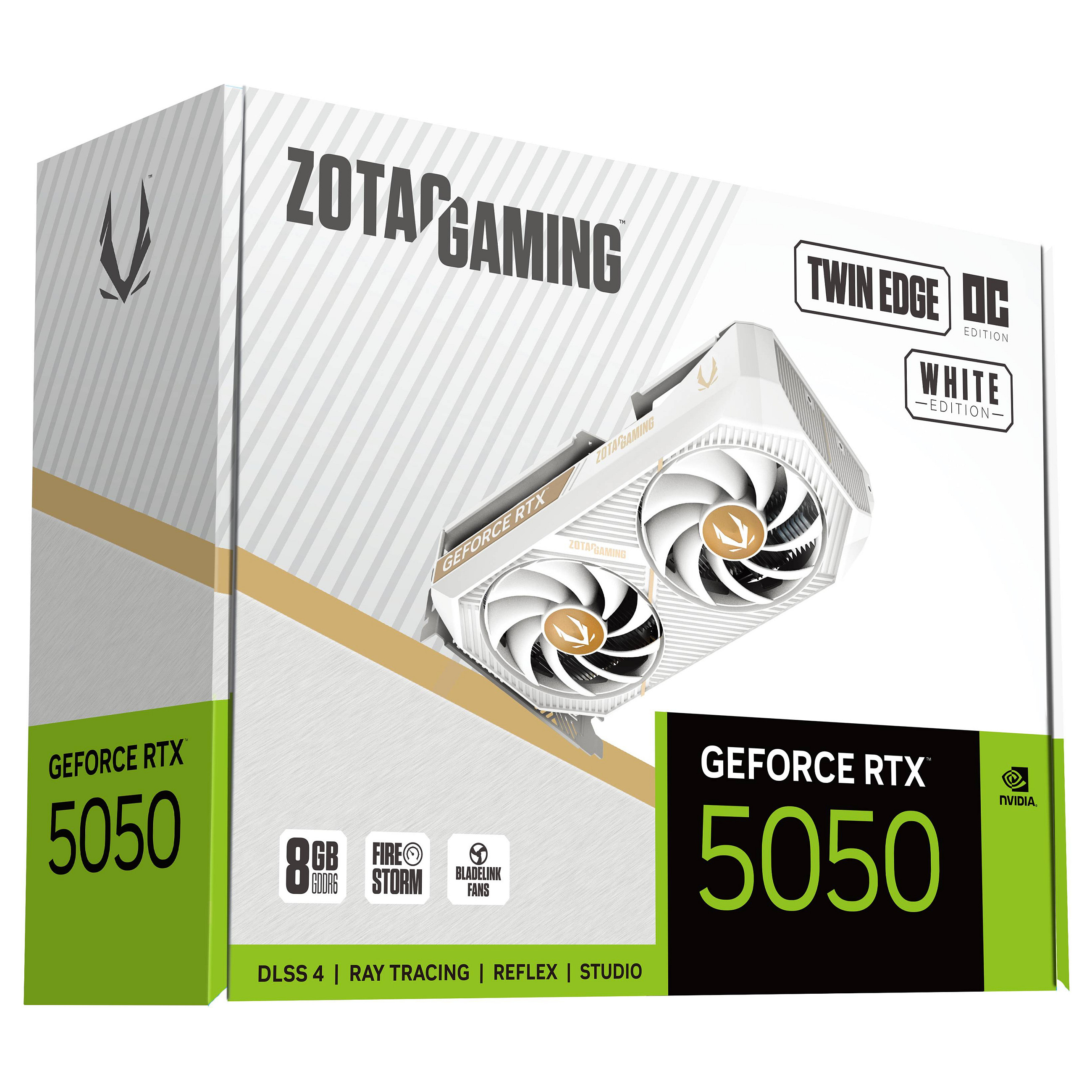Kartë Grafike NVIDIA GeForce RTX 5050 / 8GB / Zotac GAMING Twin Edge OC / GDDR6 / 2 Fan - Bardhë - 7