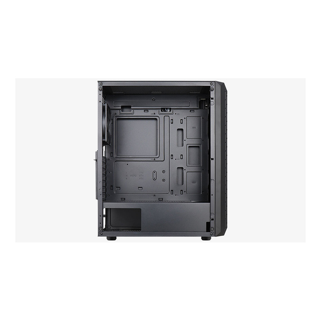 Kasë PC Aerocool Beam-G / Mini Tower / ATX / 1x 120mm Fan / Tempered Glass - Zezë - 4