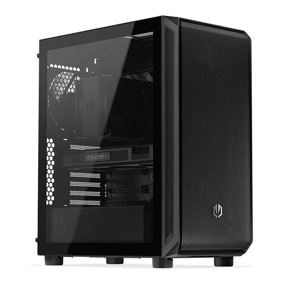 Kasë PC ENDORFY EY2A010 / Midi Tower / 3x 140mm Fan Para / 1x 140mm Fan Mbrapa / SSD 2.5" / HDD 2.5"/3.5" - Zezë - 32