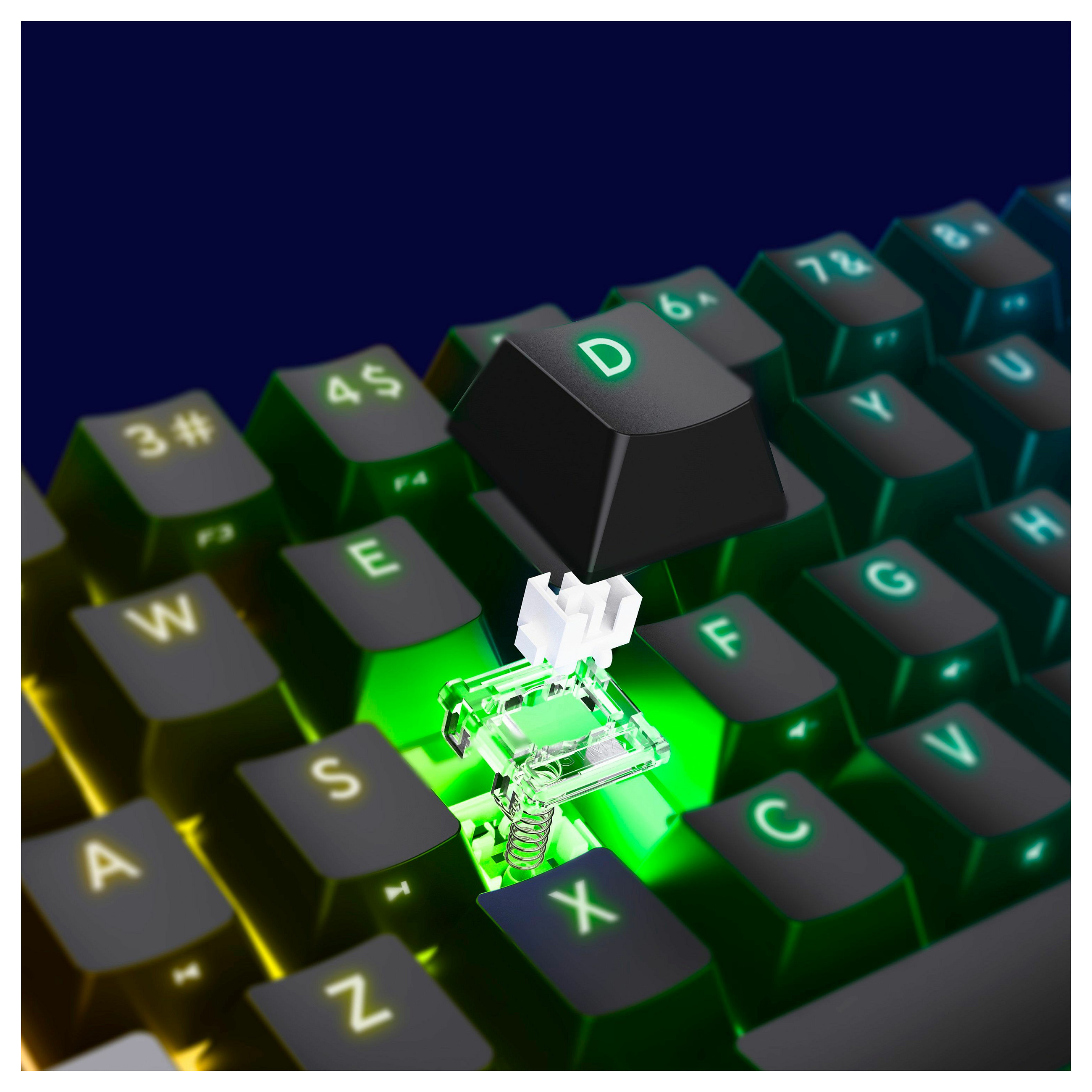Tastierë Gaming Trust GXT 867 Acira / Wired / QWERTZ / Mekanike / RGB LED / 60% / 61 Taste - Zezë/Gri - 7