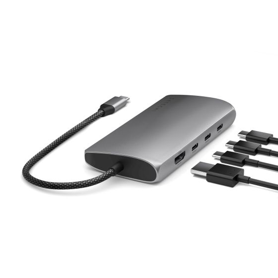 Hub Satechi ST-P8KEM / 4x USB-C / 1x HDMI 8K / Ethernet / SD / 1x USB-C 85W – Hiri - 2
