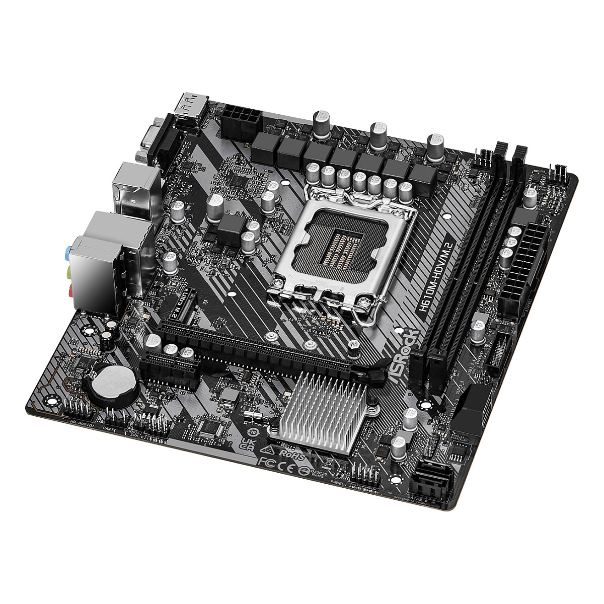 Pllakë Amë ASRock H610M-HDV/M.2 R2.0 / Intel LGA1700 / H610 / DDR4 / Micro ATX / M.2 / SATA III / Gigabit LAN - 3