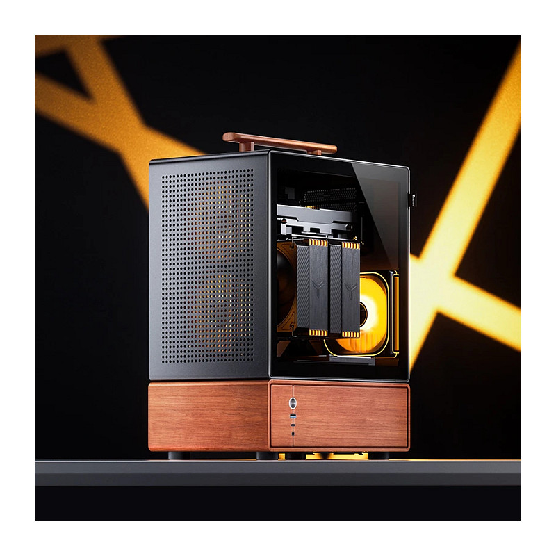 Kasë PC Jonsbo T7 / Midi Tower / Micro-ATX / Tempered Glass - Zezë - 18