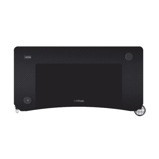 Tavolinë Gaming Trust GXT 710 Luminus Pro / RGB / 120x60x74cm / Wireless Charger / USB / 16.5kg – Zezë - 4