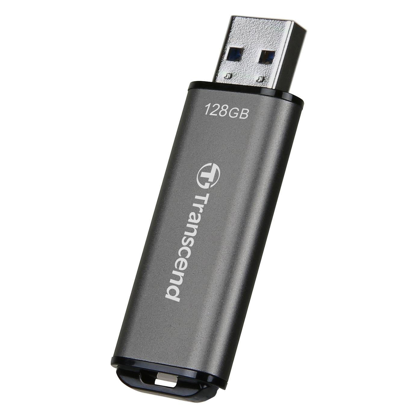 USB Flash Drive Transcend JetFlash 920 / 128GB / USB 3.2 Gen 1 / USB Type-A / 420MB/s Lexim / 400MB/s Shkrim / Trup alumini / 62 × 20 × 7.8mm / 10g - Gri - 11