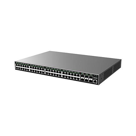 Switch Grandstream GWN7806P, 48× Gigabit Ethernet RJ45 PoE+, 6× SFP+ 10G, Layer 2+, Managed, 216Gbps, 400W PoE – Hiri - 3