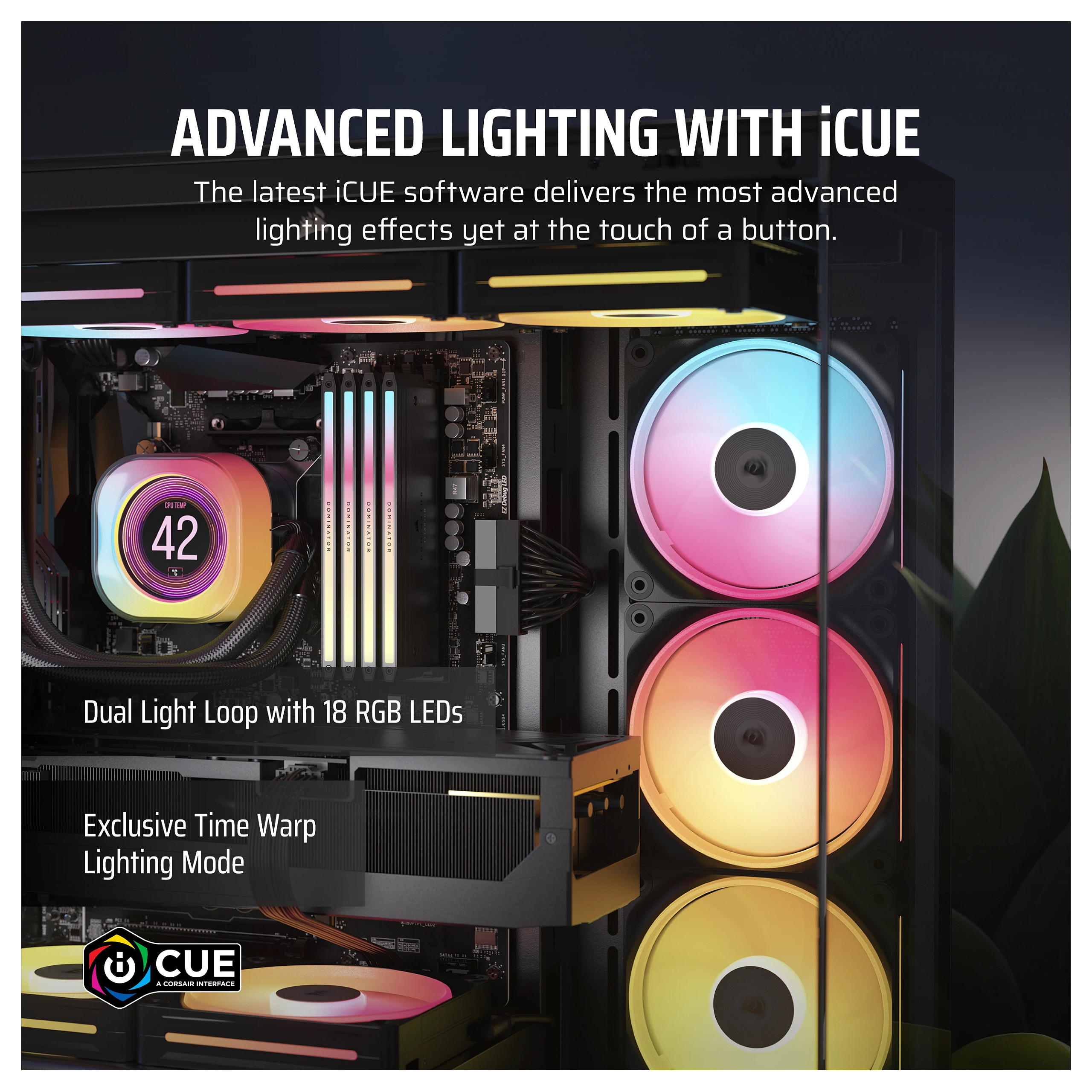 Ftohës për Kasë Corsair RS120-R ARGB / 120mm / 400-2400 RPM / ARGB / PWM / 3-Pack – Zezë - 6