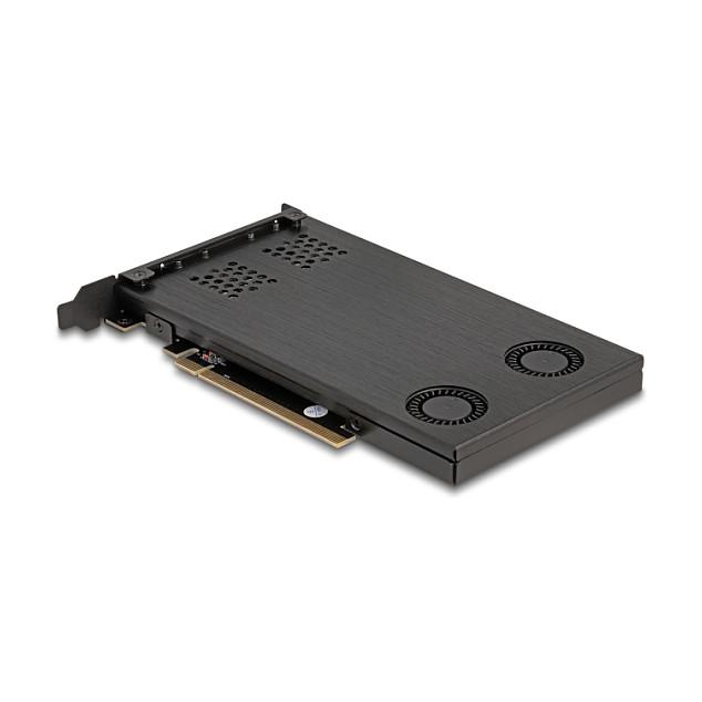 Kartë Zgjerimi PCI Express Delock 47042 / PCIe 4.0 x16 / 2x M.2 NVMe Key M / Bifurcation - 2