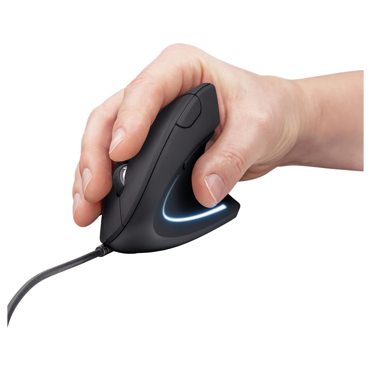 Maus me kabllo Trust Verto 22885, Ergonomik Vertikal, USB, 1600 DPI, 6 Butona - Zezë - 6