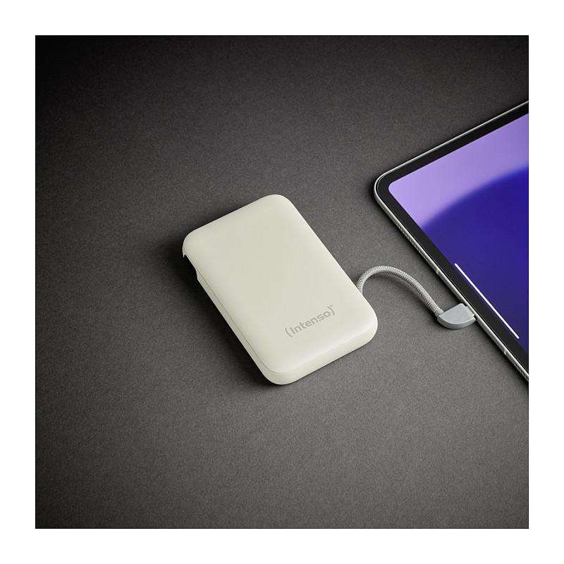 Powerbank Intenso S10000, 10000mAh, 20W, USB-C, Kabllo USB-C e Integruar, Power Delivery 3.0, LCD – Bezhë - 10