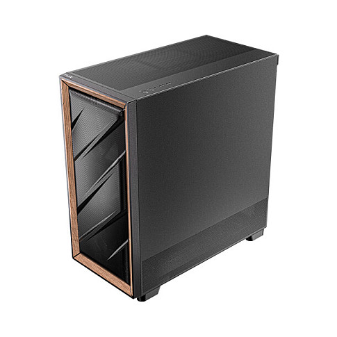 Kasë PC Antec FLUX / Midi Tower / E-ATX + ATX / 3x 120mm + 1x 140mm Fan / Tempered Glass + Wood - Zezë - 15