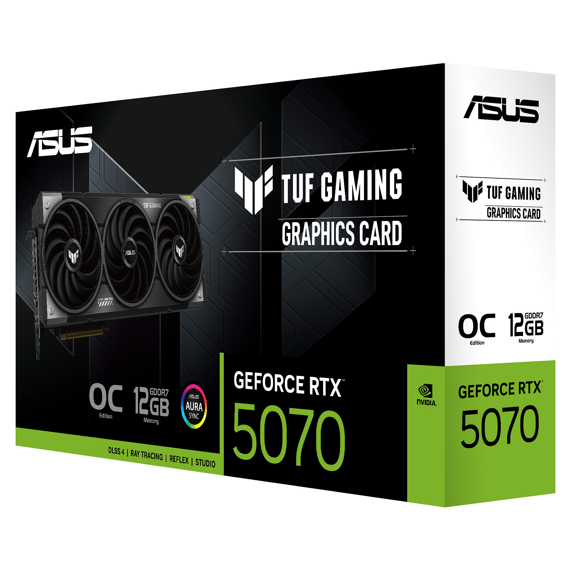Kartë Grafike NVIDIA ASUS TUF Gaming GeForce RTX 5070 OC Edition / 12GB GDDR7 / PCIe 5.0 / 3 Fan – Zezë/Hiri - 11