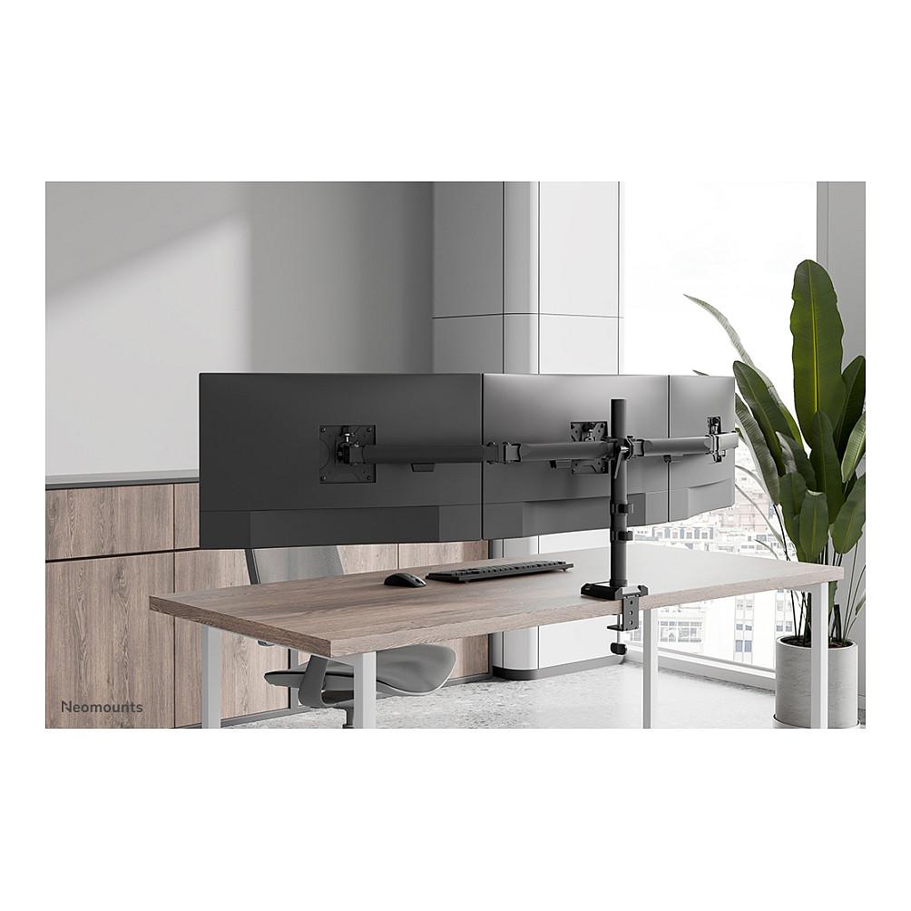 Mbajtëse për Monitor Neomounts DS60-600BL3 / 3 Monitorë / 10–27" / deri 6kg për Monitor / VESA 75x75 & 100x100 / Full Motion - Zezë - 13