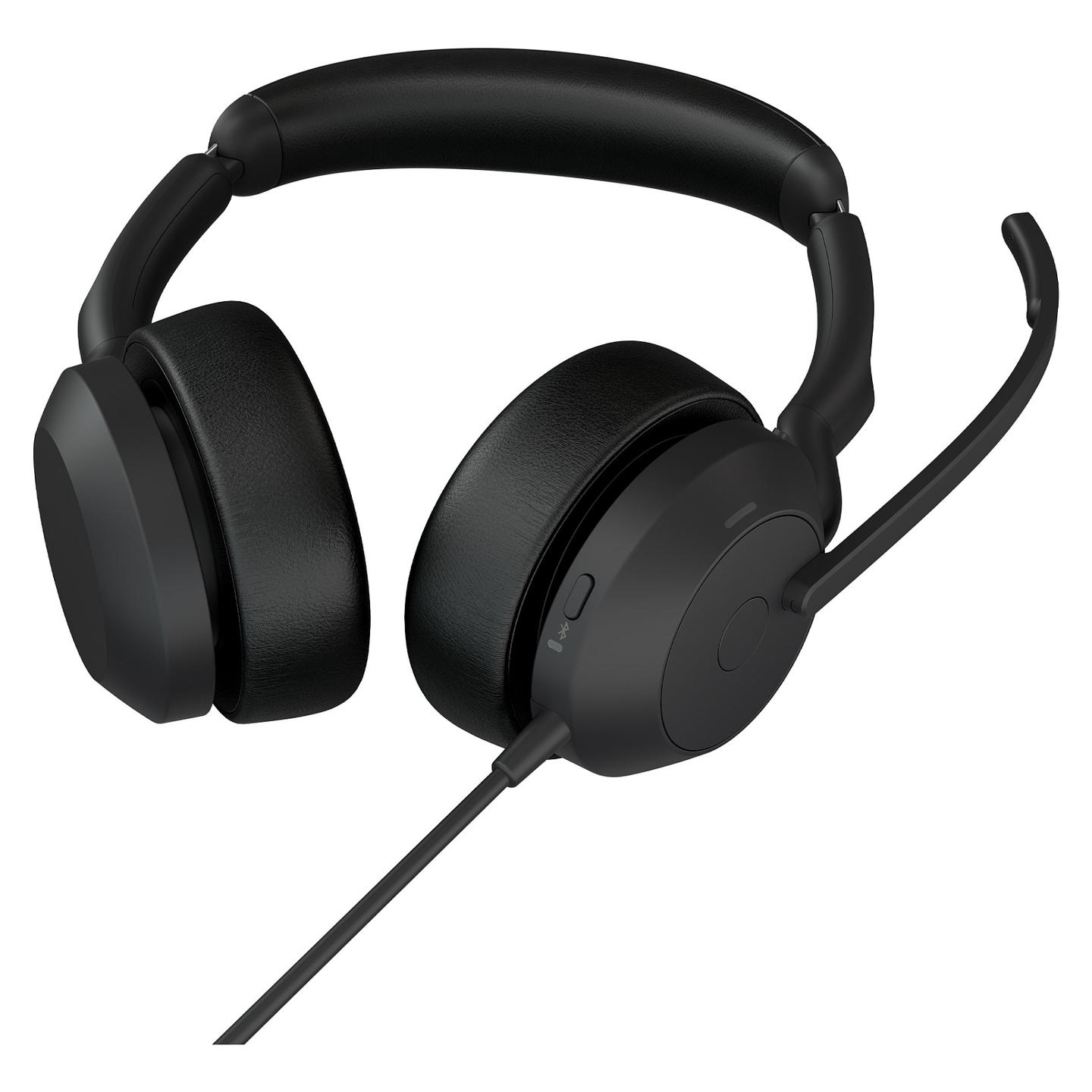 Kufje me kabllo Jabra Evolve2 50 UC Stereo, USB-A, Bluetooth 5.2, 28mm, ANC, Mikrofon me reduktim të zhurmës - Zezë - 3