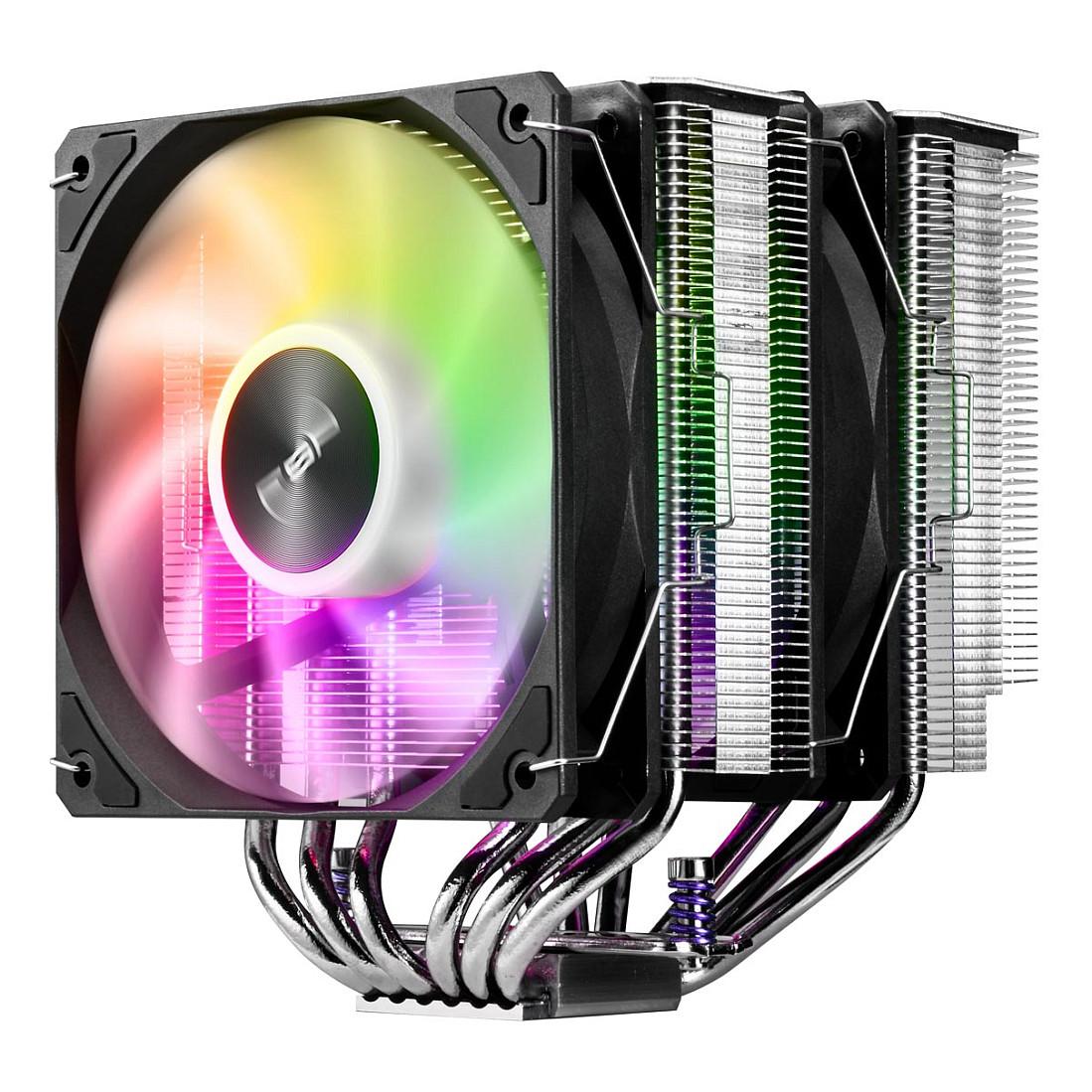 Ftohës për Procesor FSP MP7 ARGB / 280W / Dual Fan 120mm / 6 Heat Pipes / 800-1800RPM / LGA1851/1700/1200 / AM5/AM4 - Zezë - 5