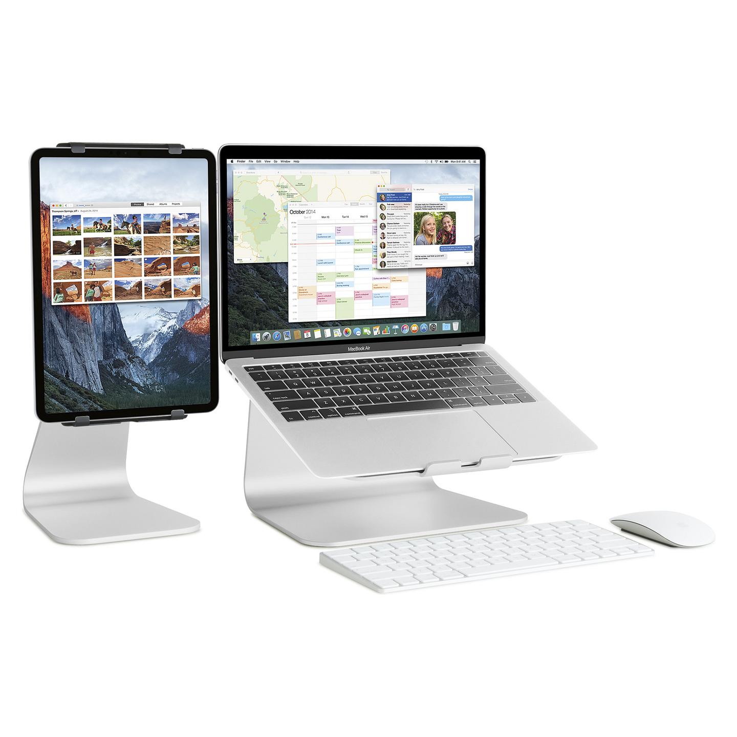 Mbajtës për Laptop Rain Design mStand, për MacBook, Alumini, Ergonomik, Menaxhim Kabllosh - Argjend - 4