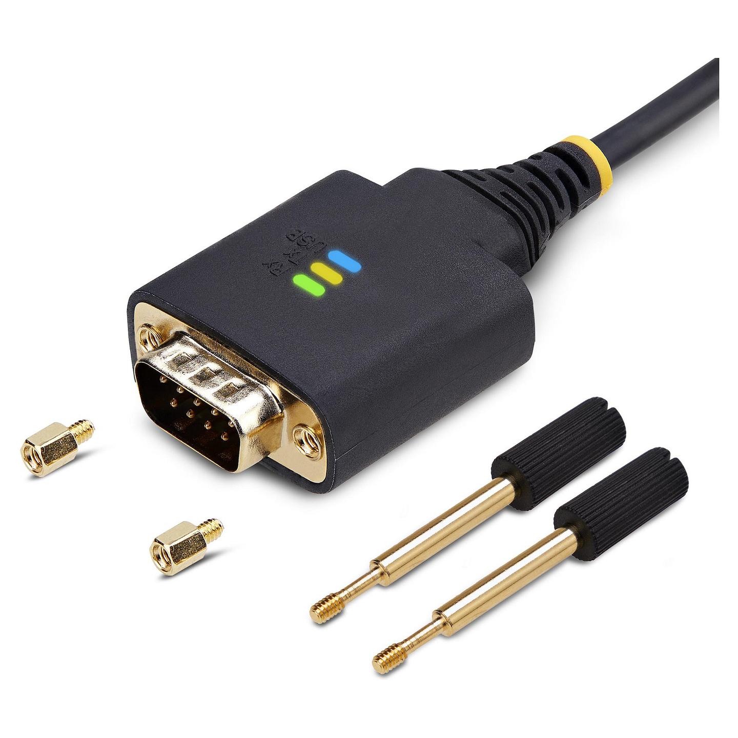 Adapter Serial StarTech.com 1P1FFC-USB-SERIAL, USB-A në RS-232 DB9, USB 2.0, FTDI FT232R, 921.6 Kbps, 30 cm – Zezë - 6