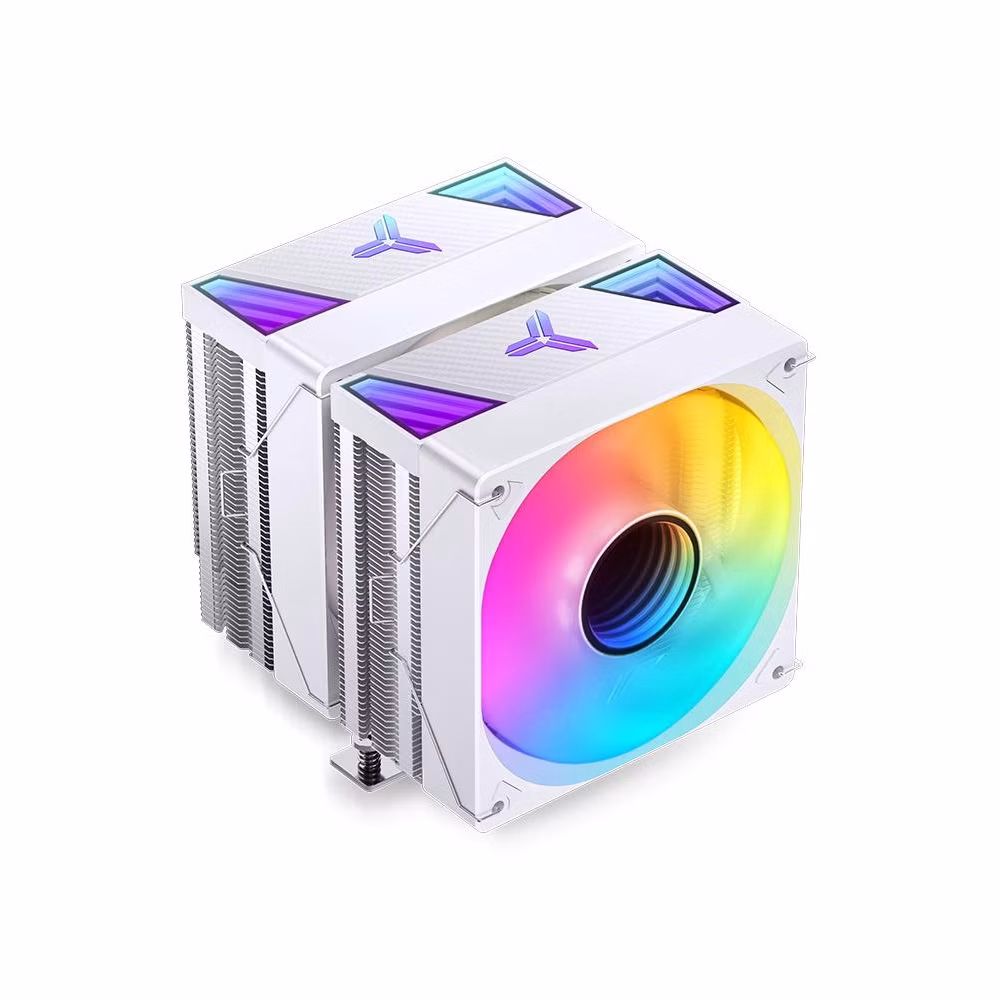 Ftohës për Procesor Jonsbo CR-3000E / Dual Tower / 260W TDP / 6×6mm Heatpipe / 2×120mm PWM Fan / ARGB / LGA115x/1200/1700/1851 / AM4/AM5 – Bardhë - 2