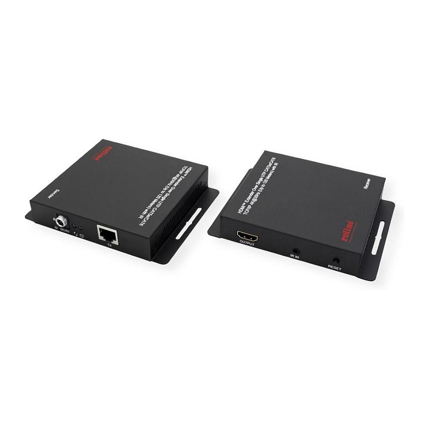 Extender ROLINE 14.01.3642, HDMI over IP, 4K UHD 30Hz, 120m, HDMI In+HDMI Out+RJ45+IR - Zezë