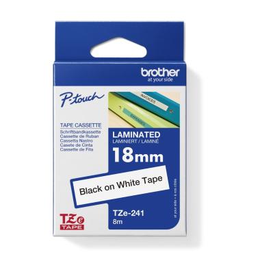 Shirit për Printer 3D Brother Colour Ribbon TZE-241CIV / TZE241CIV - Zezë mbi Bardhë