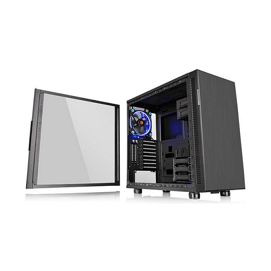 Kasë PC Thermaltake Suppressor F31 Tempered Glass Edition / Mid Tower / ATX / 1x 140mm Front + 1x 140mm Rear Fan / Tempered Glass / Sound-Damping / 360mm Radiator - Zezë - 4