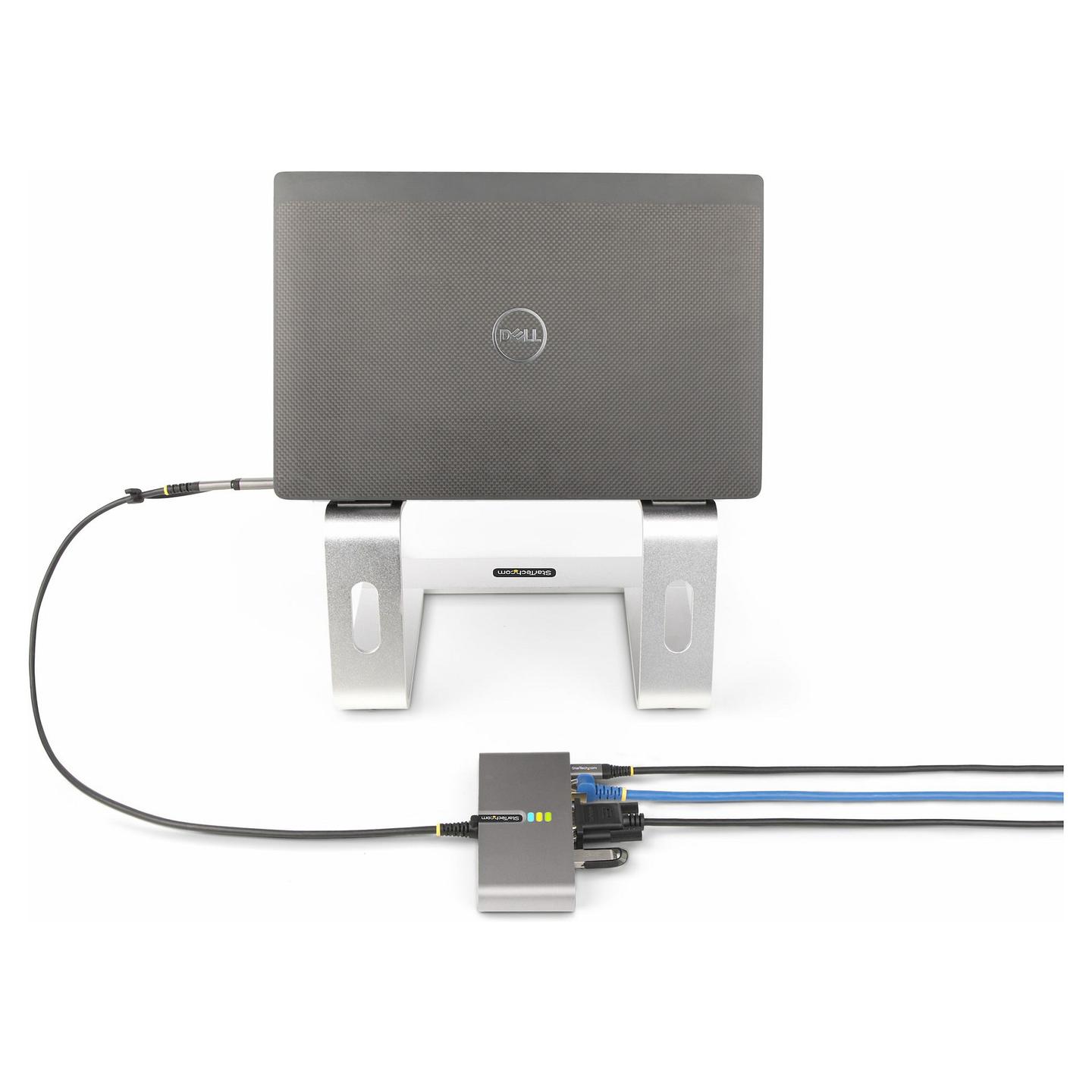 Hub USB-C StarTech.com 5G2A1SGBB-USB-C-HUB, 2-Porta USB-A 5Gbps, Gigabit Ethernet, RS-232, 100W PD - Hiri - 6