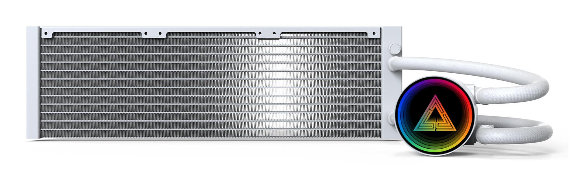 Ftohës me ujë për procesor Montech LightFlow ARGB 360 / 360mm / 3x 120mm ARGB Fan / 600-2000 RPM – Bardhë - 3