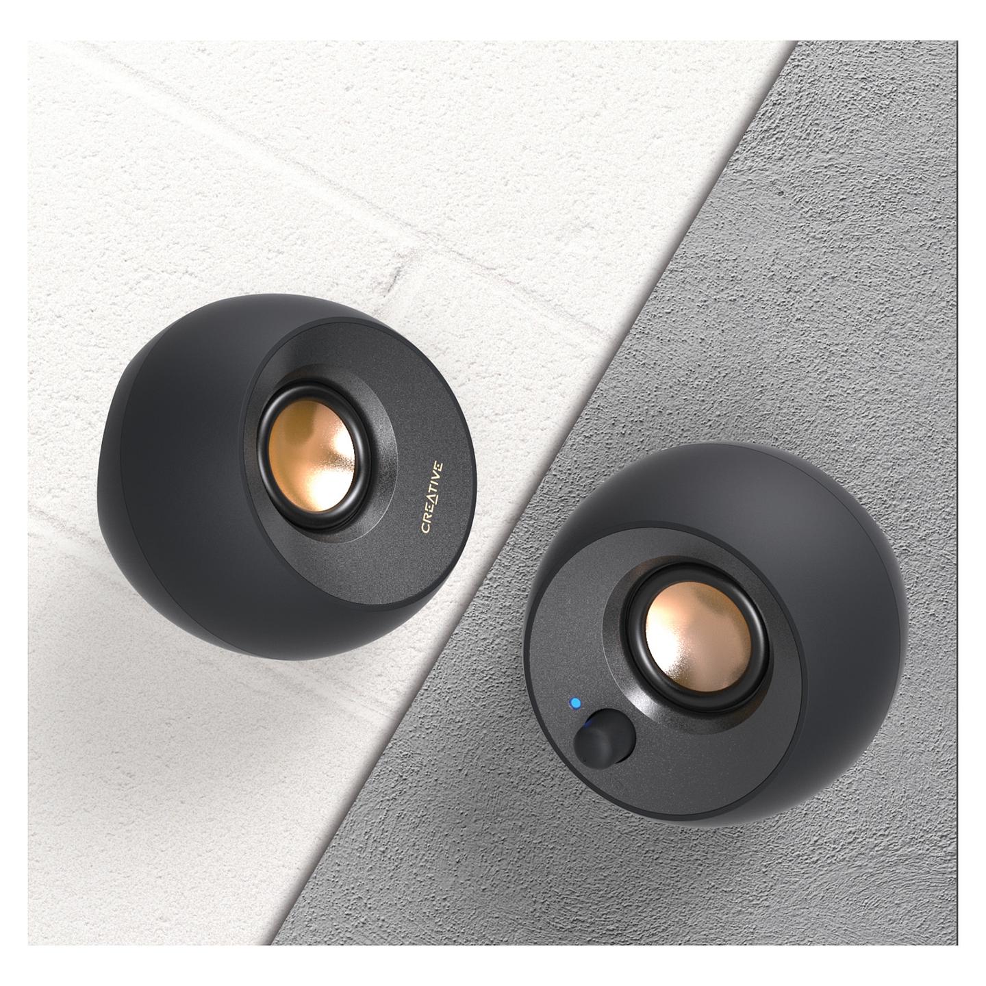 Altoparlantë Creative Labs Pebble V2, 2.0, 8W RMS, 16W Peak, USB-C, AUX - Zezë - 6