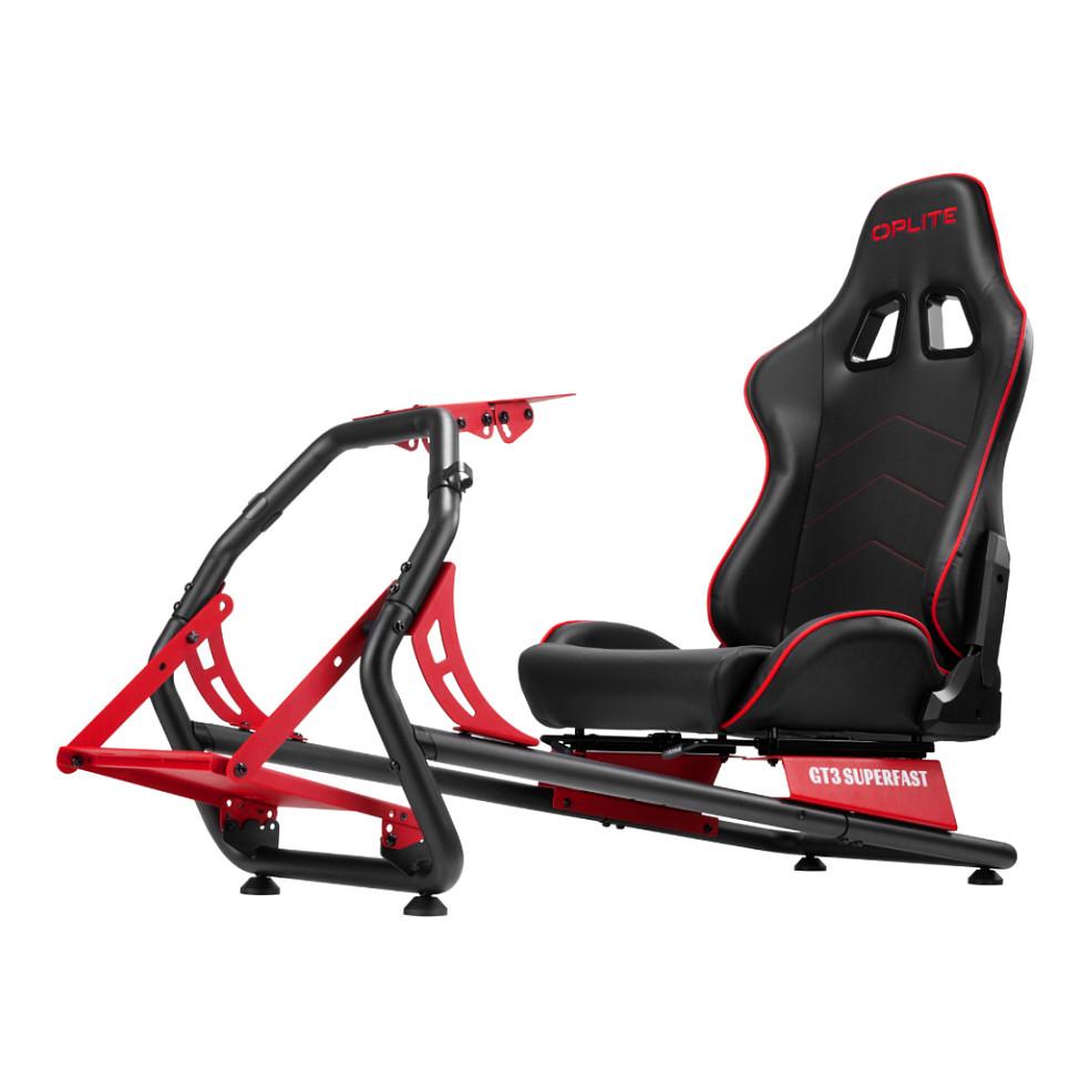 Mbështetje për Timon & Pedale OPLITE GT3 Superfast V2 / OP-GT3 / GT-Rally / 135-195 cm / 100 kg – Zezë/Kuqe - 2