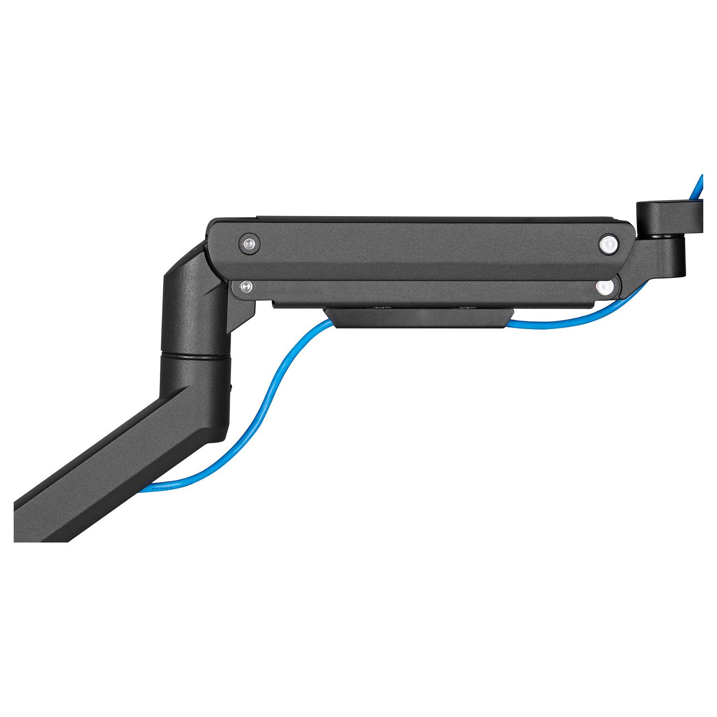Mbajtëse për Monitor Equip 650180 / 1 Monitor / 17"-49" / 20kg / Gas Spring / Clamp-Grommet / Tilt -20° deri +50° / Swivel ±90° - Zezë - 3