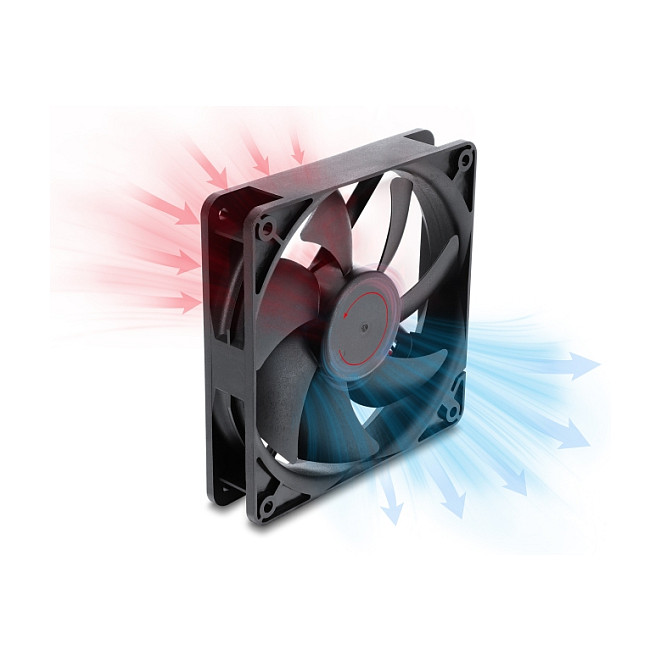 Ftohës për Kasë Delock / 120mm / 2000 RPM / PWM / Ball Bearing – Zezë - 2