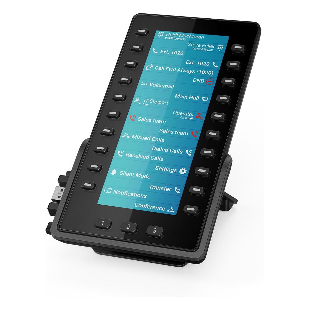 Modul Zgjerimi për Telefon VoIP Snom D8C, 6.86", TFT, 1280x480, 20 Taste, 60 Funksione të Programueshme, USB 2.0 - Zezë - 6