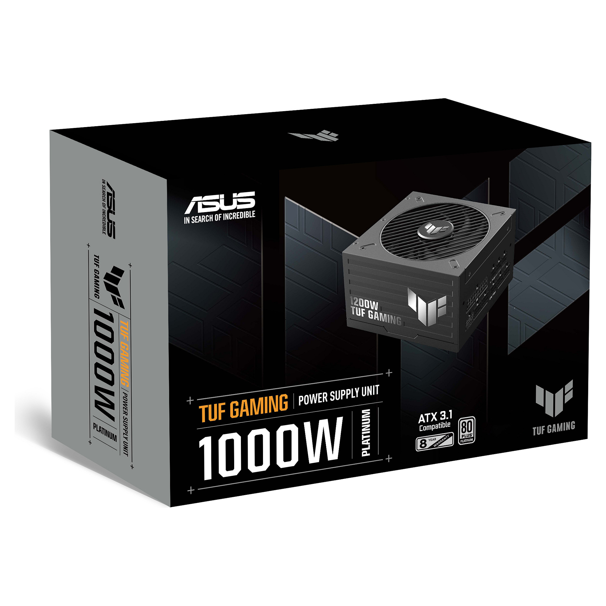 Furnizues Energjie ATX ASUS TUF Gaming Platinum / 1000W / 80 PLUS Platinum / ATX 3.1 / PCIe 5.1 - Zezë - 9