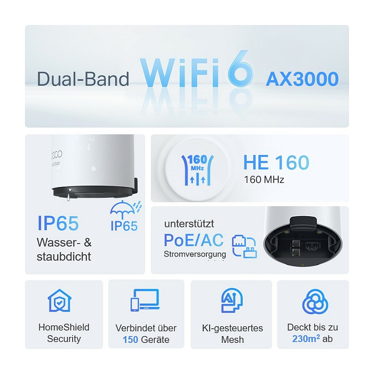 Access Point TP-Link Deco X50 Outdoor - Bardhë - 13