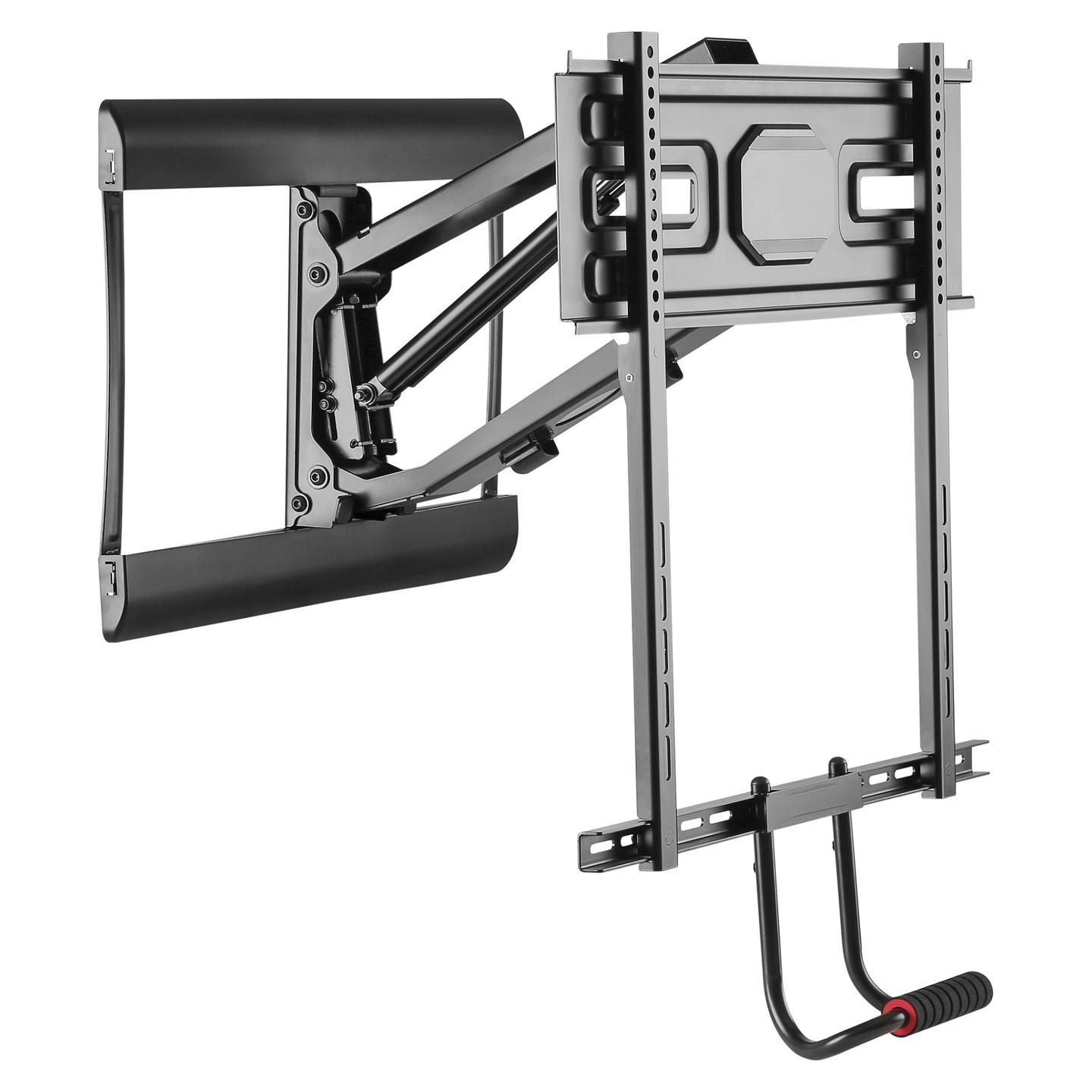 Mbajtëse Muri për TV Equip 650326 / 43"-70" / 35kg / Pull-Down / Tilt -5° deri -12° / Swivel ±30° - Zezë