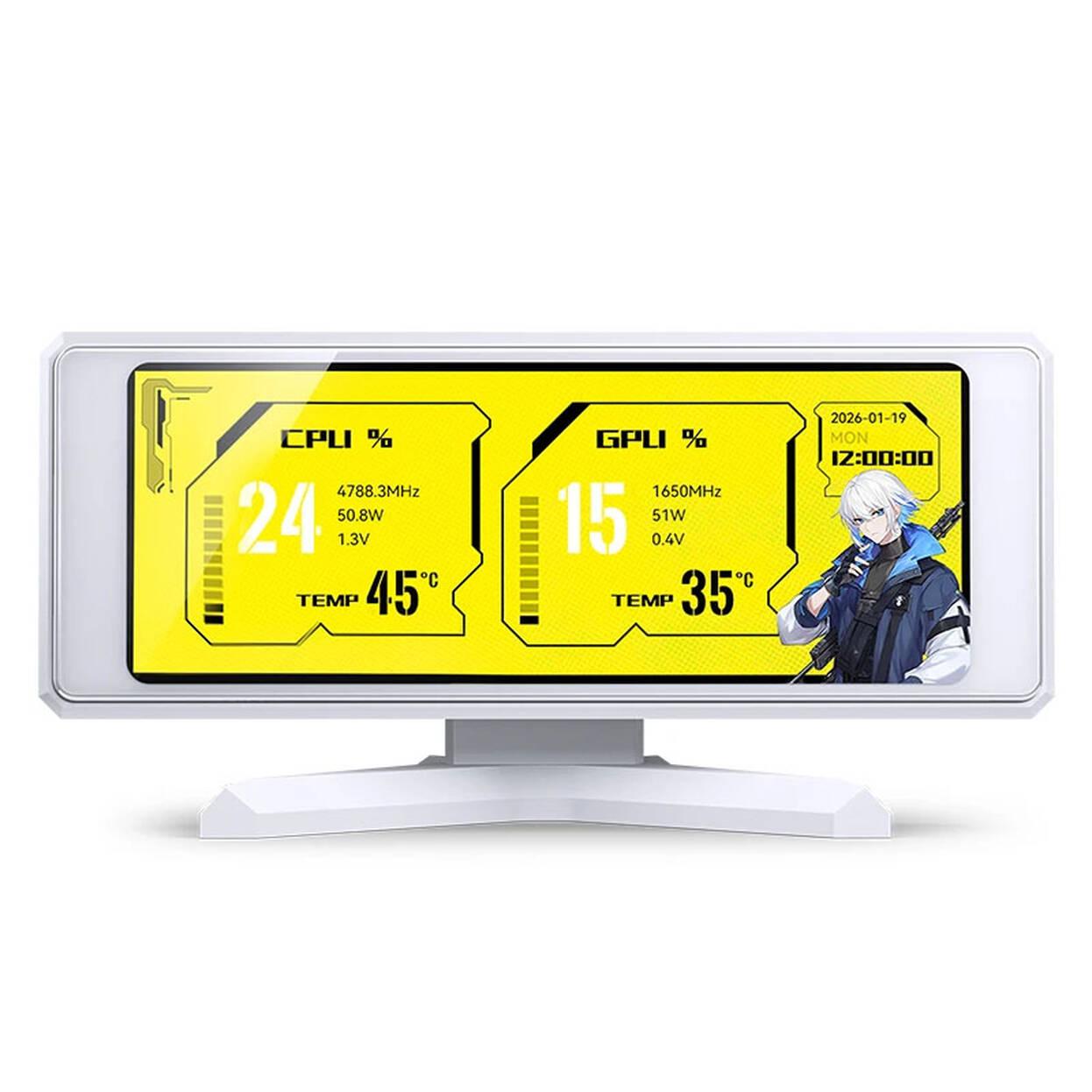 Ekran për Kasë Jonsbo DS339, 3.39" IPS, 376×960, USB - Bardhë