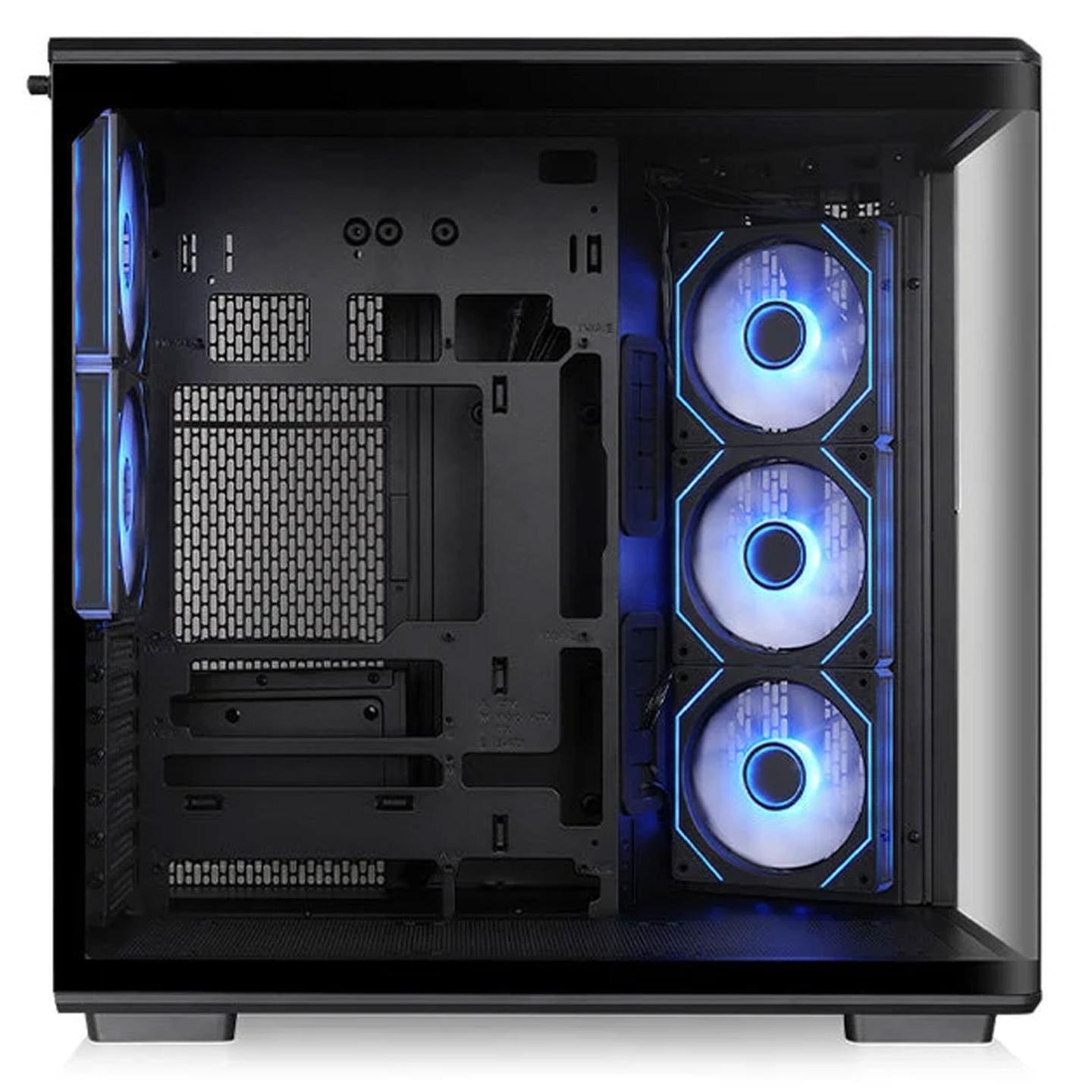 Kasë Thermaltake View 590 TG ARGB, Midi Tower, ATX, xham i temperuar i lakuar, 5x 120 mm ARGB - Zezë - 2